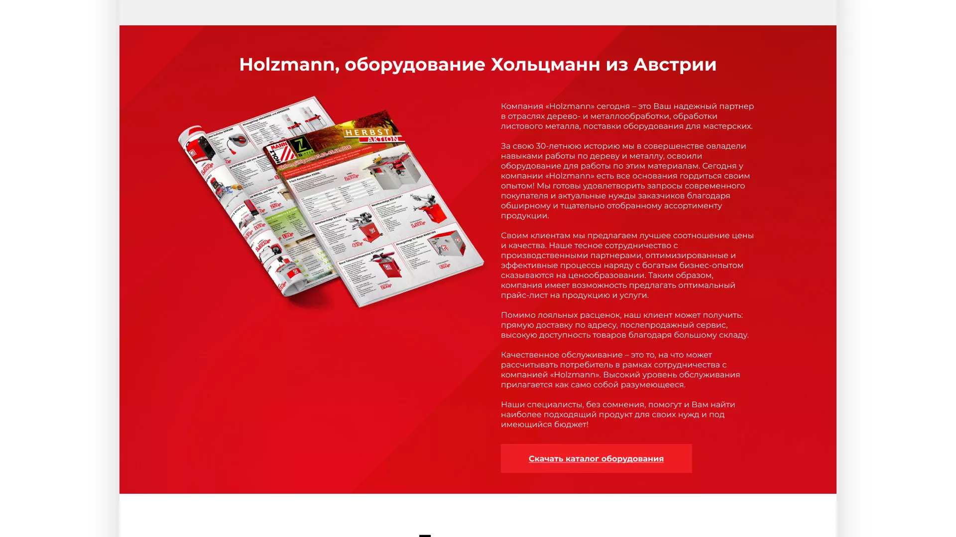 Создание сайта компании «HOLZMANN Maschinen GmbH» в Хасавюрте