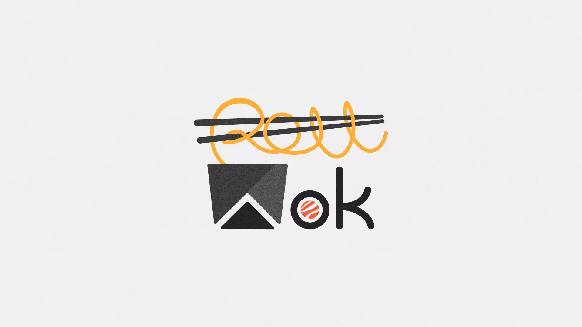 Разработка логотипа суши-бара «Roll Wok Club» в Хасавюрте