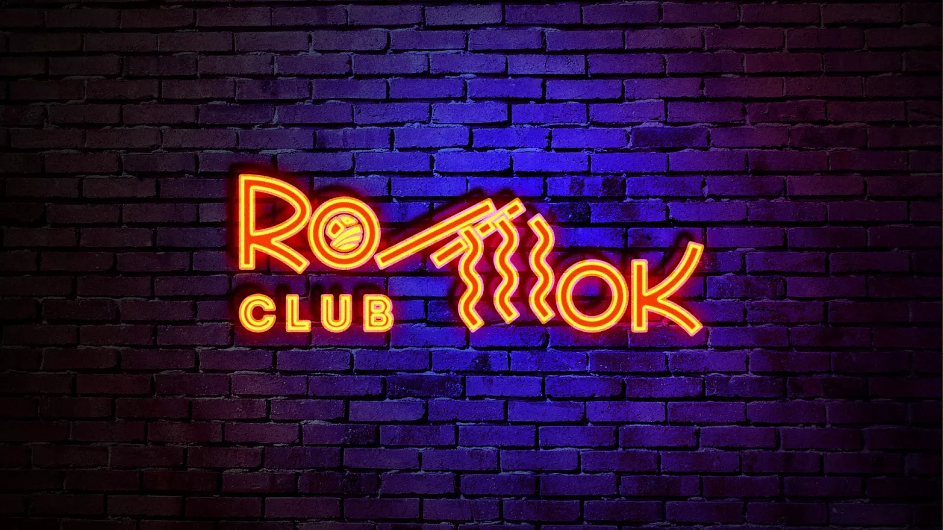 Разработка светящейся интерьерной вывески суши-бара «Roll Wok Club» в Хасавюрте
